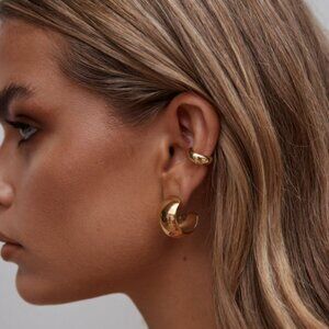 Cendré Chateau Hoop Earrings | Gold
